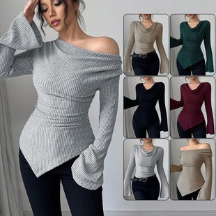 Off Shoulder Blouse - Blusa Feminina de Manga Longa em