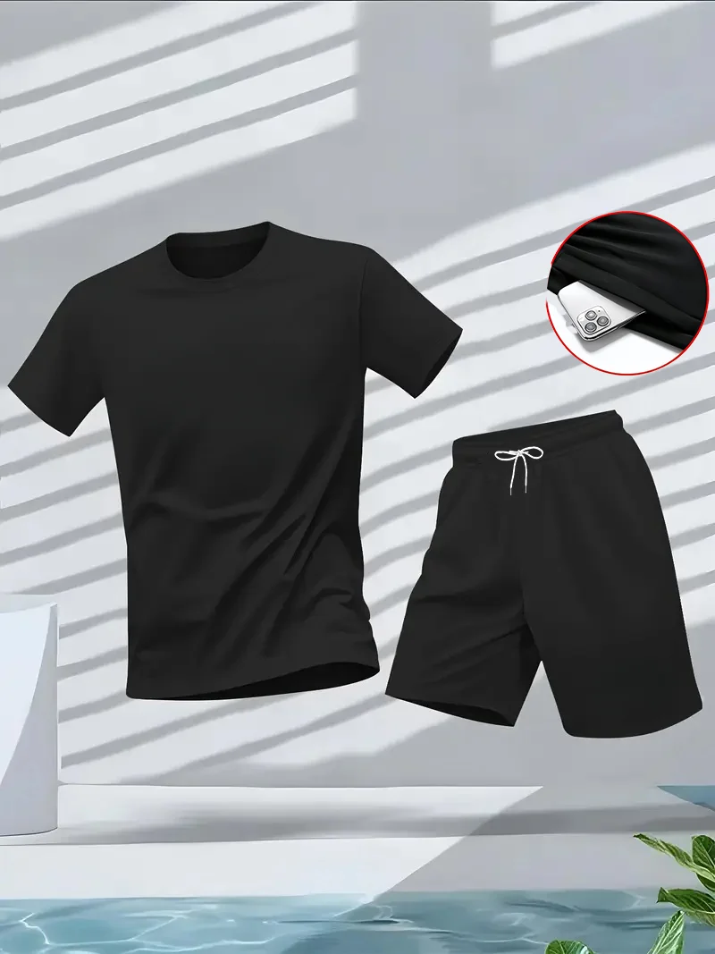 Summer Gym Clothing - Conjunto de Terno Masculino 2 Peças,