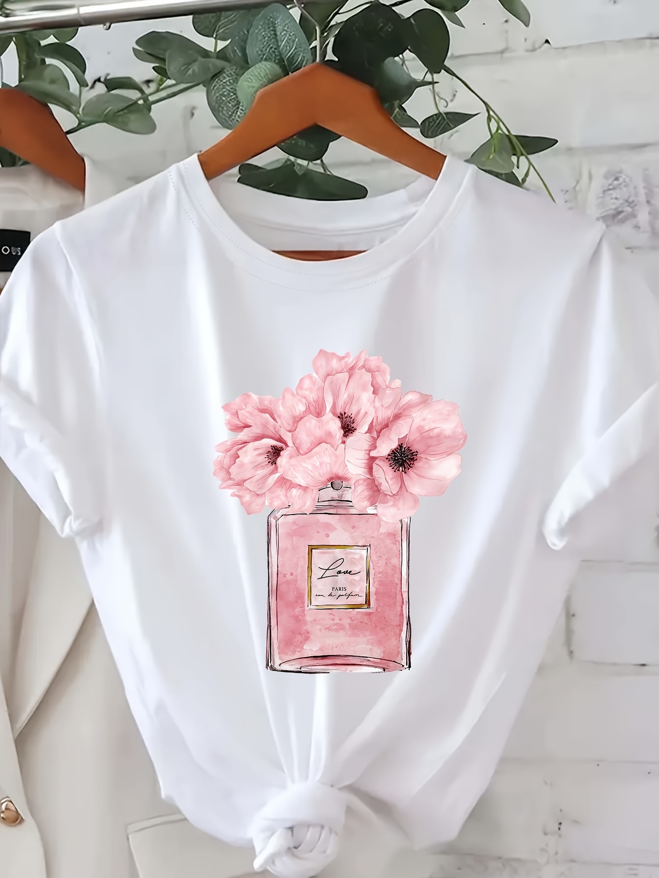 Summer Clothing In Paris - Camiseta feminina com estampa floral, design