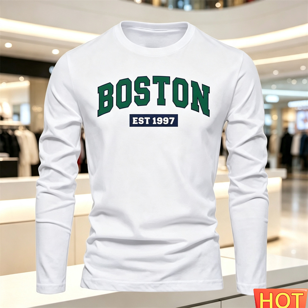 Summer Clothing Guys - Camiseta masculina de manga comprida, outono-verão,