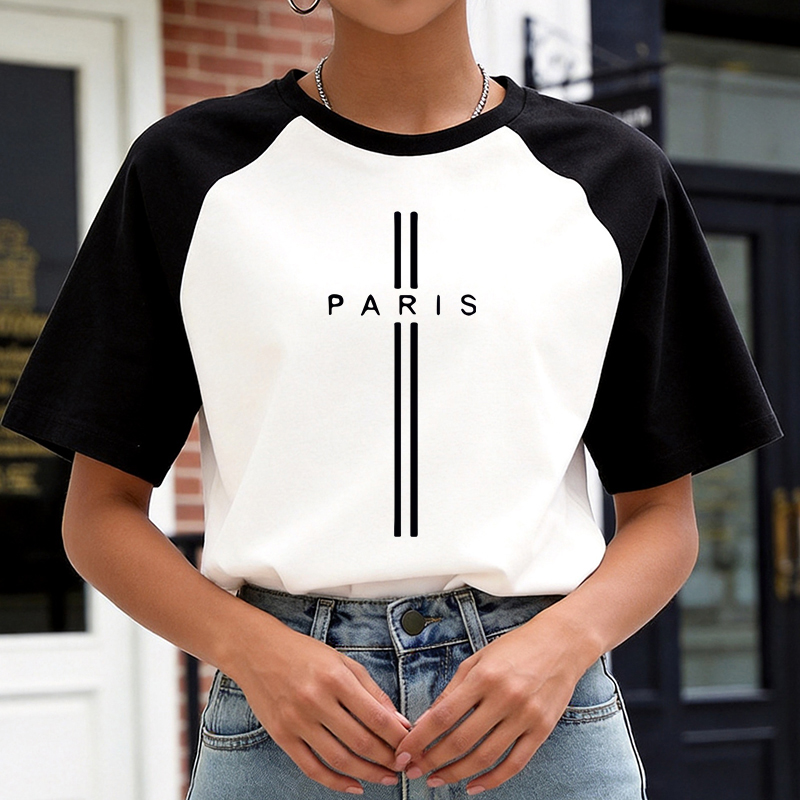 Summer Clothing In Paris - Camiseta Casual Estilo Coreano Y2K dos