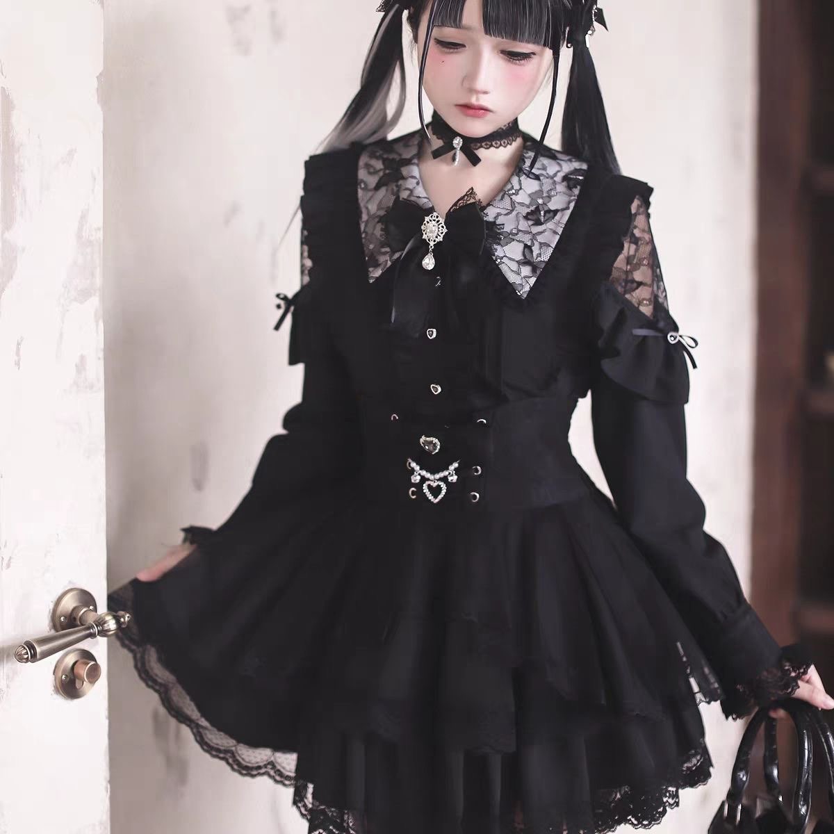 Off Shoulder Blouse - Conjuntos de Saia Harajuku Kawaii para