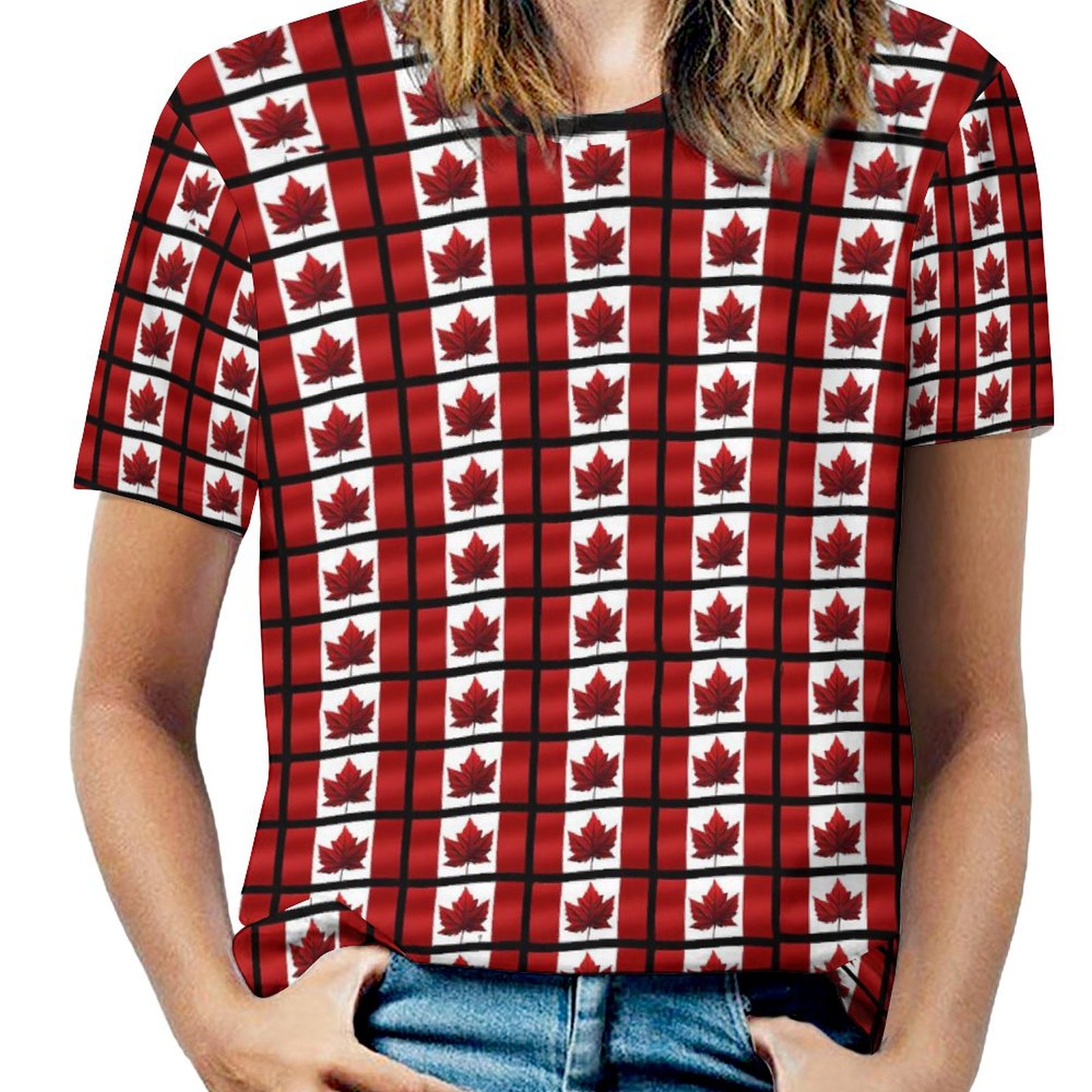 Summer Clothing Women Canada - Tamanho grande bandeiras impressão t camisas