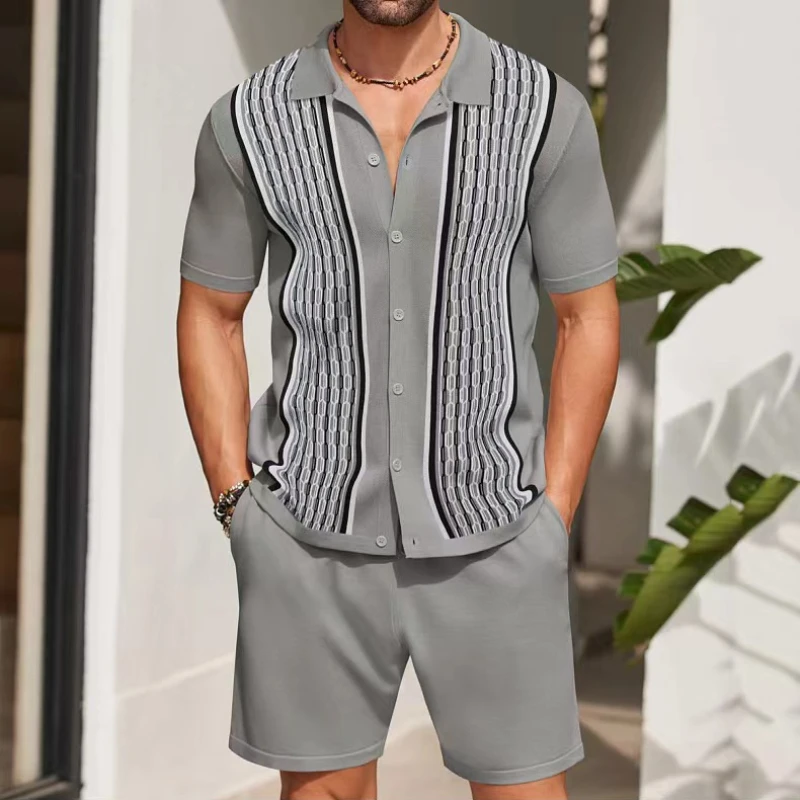 Summer Gym Clothing - Conjunto Masculino de Verão em Seda