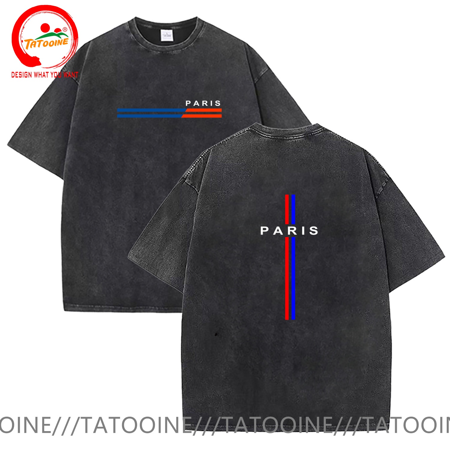 Summer Clothing In Paris - Camiseta Vintage de Algodão Lavado com