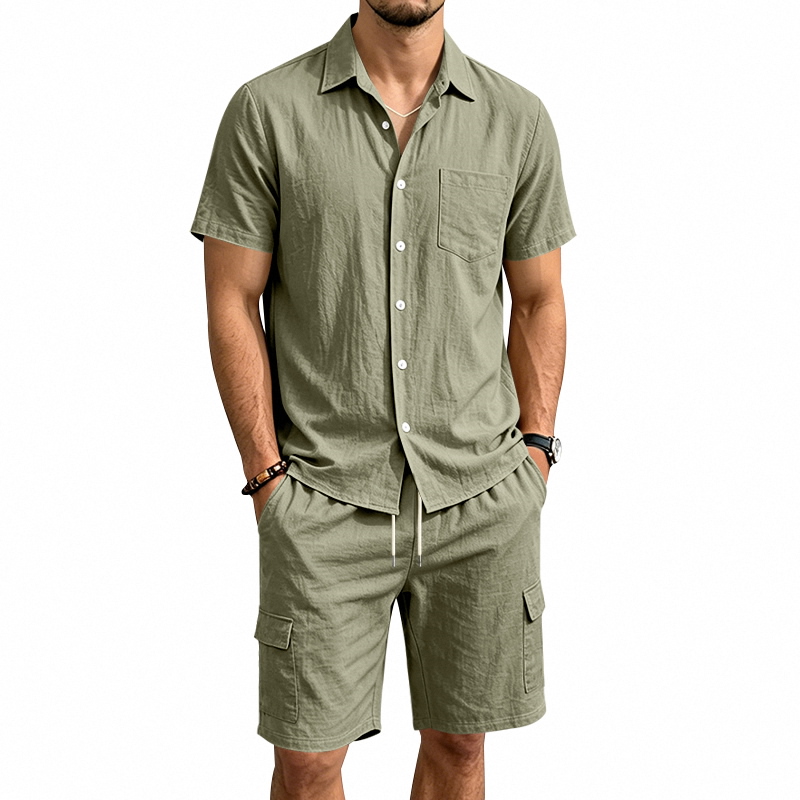 Summer Clothing Guys - Conjunto Masculino de Verão em Linho