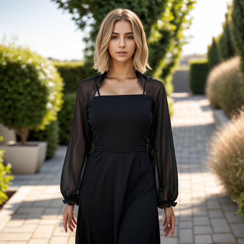 Off Shoulder Blouse - Xale de chiffon de cor sólida,
