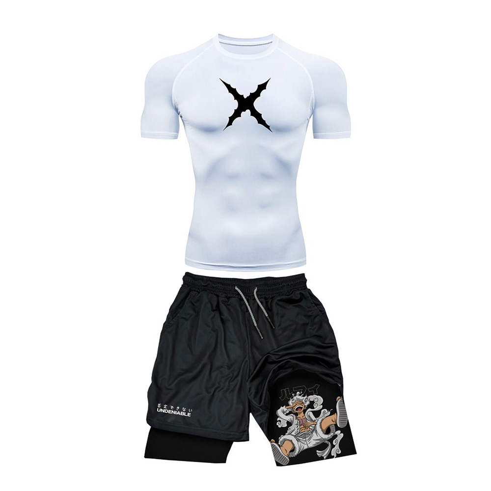 Summer Gym Clothing - Conjunto de Camiseta e Shorts Esportivos