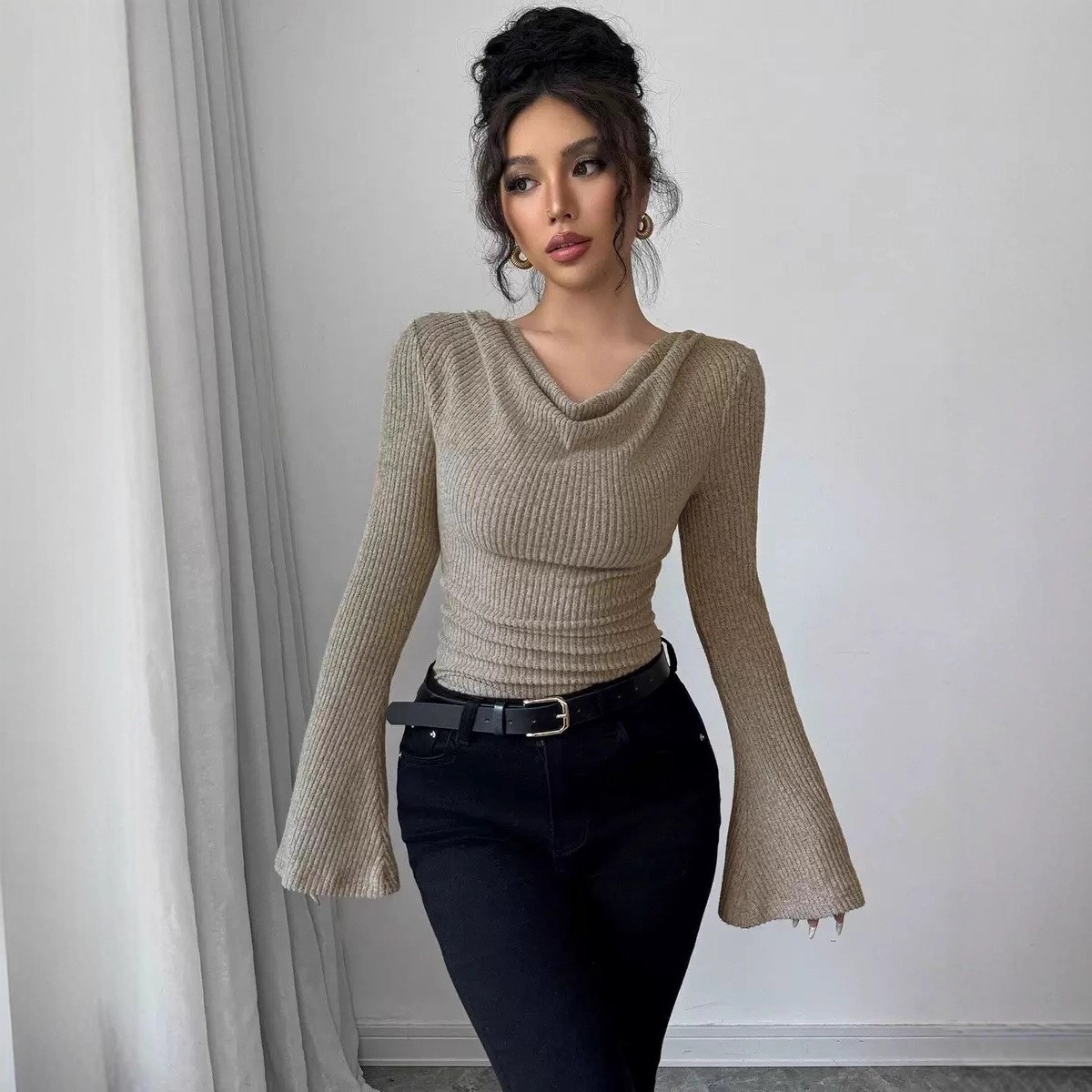 Blusa Feminina de Manga Longa  - Off Shoulder Blouse avaliação e preço