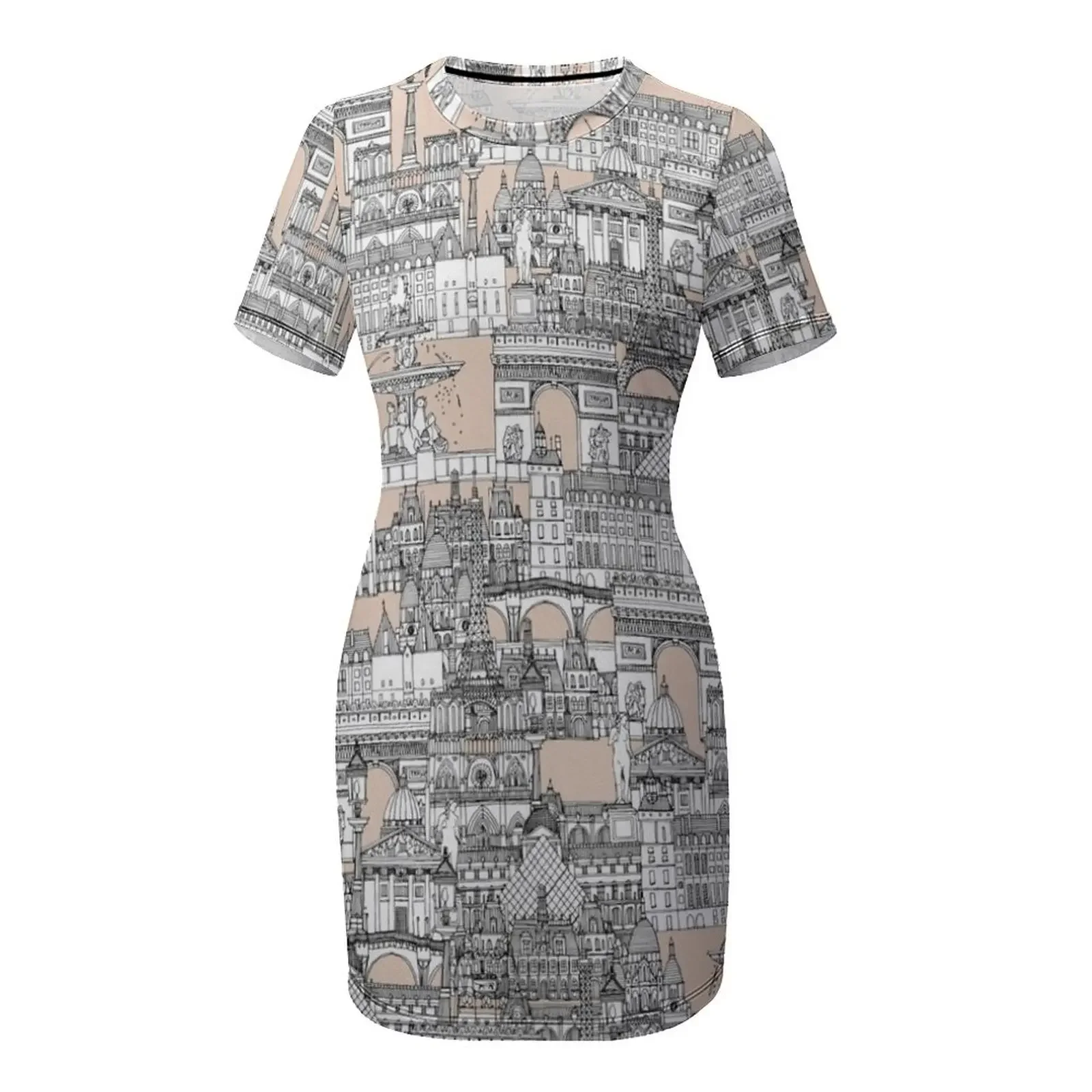 Vestido de manga curta rosa aç - Summer Clothing In Paris avaliação e preço