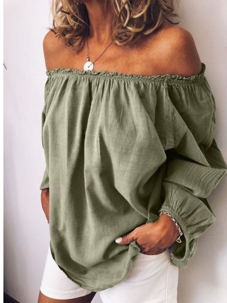 Nova Blusa Feminina Elegante d - Off Shoulder Blouse avaliação e preço