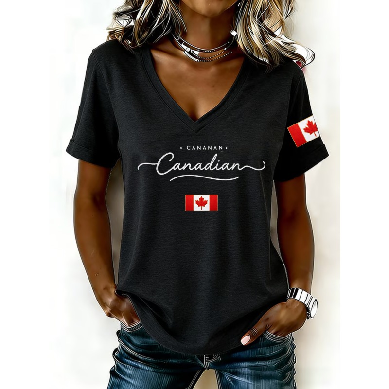Camisetas femininas com estamp - Summer Clothing Women Canada avaliação e preço