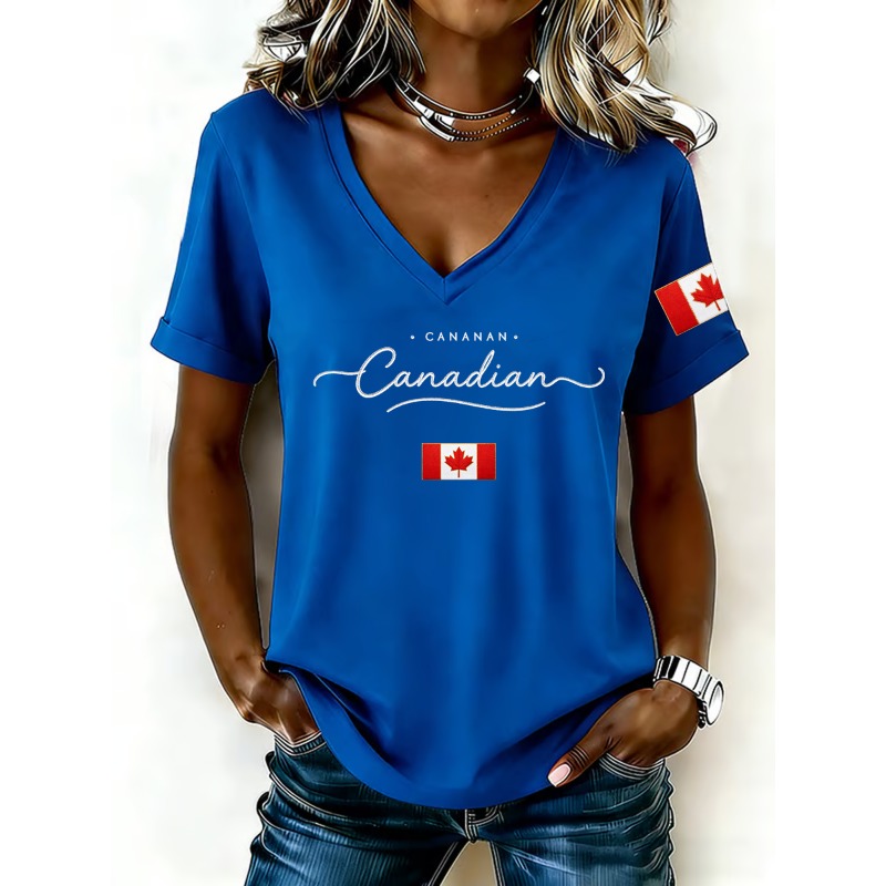 Camisetas femininas com estamp - Summer Clothing Women Canada avaliação e preço