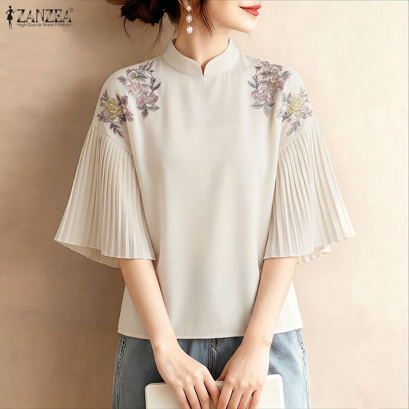 Blusa Feminina ZANZEA 2026 Est - Summer Clothing Work avaliação e preço