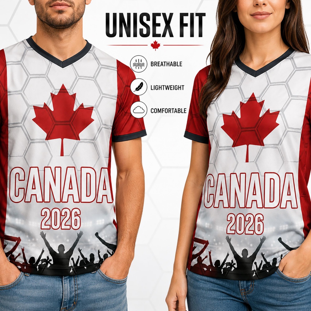 Camisa de Futebol Canadá 2026, - Summer Clothing Women Canada avaliação e preço