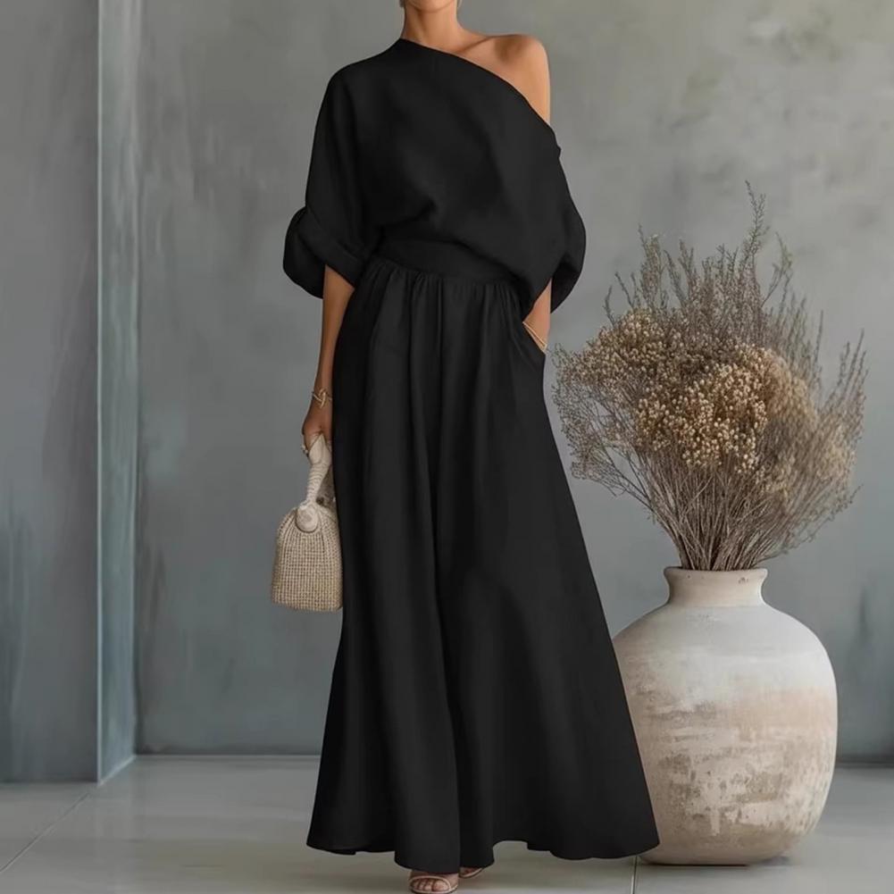 Conjunto de blusa e calça femi - Off Shoulder Blouse avaliação e preço