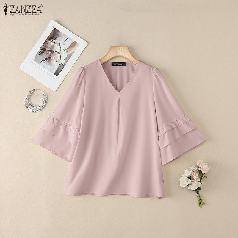 Blusa Feminina ZANZEA Elegante - Summer Clothing Work avaliação e preço