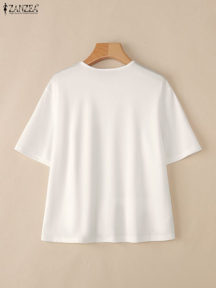 2025 zanzea elegante blusa de  - Summer Clothing Work avaliação e preço