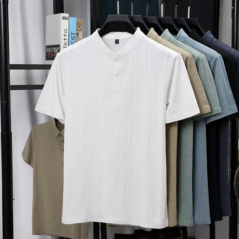 Camisas Masculinas de Linho Te - Summer Clothing Guys avaliação e preço