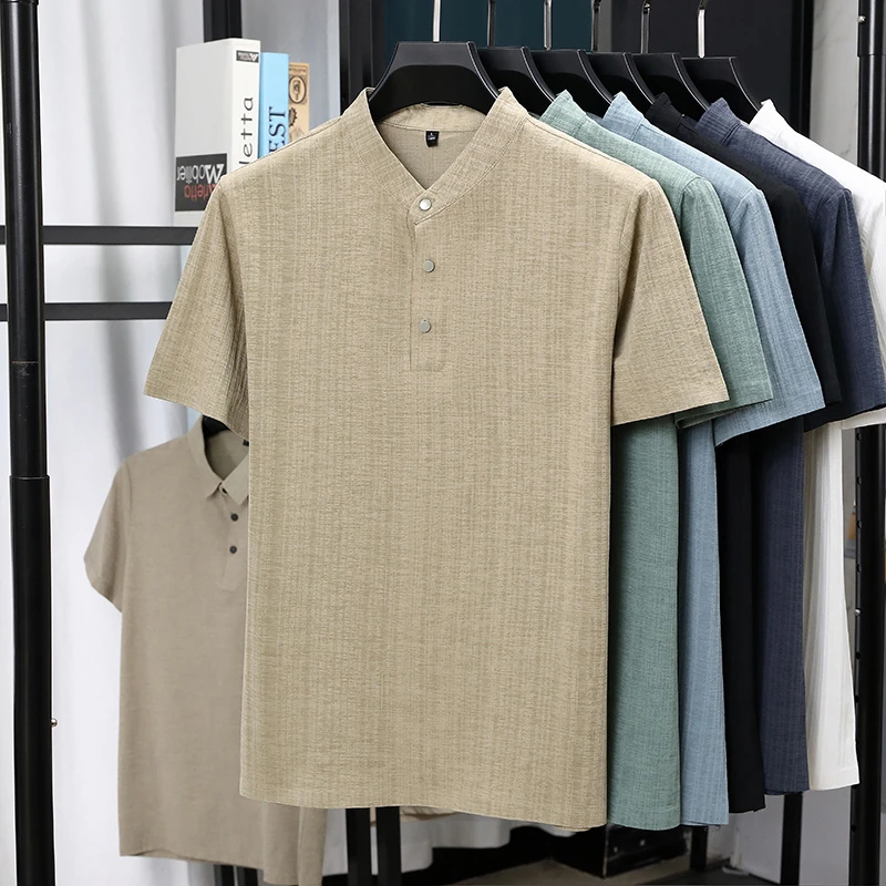 Camisas Masculinas de Linho Te - Summer Clothing Guys avaliação e preço