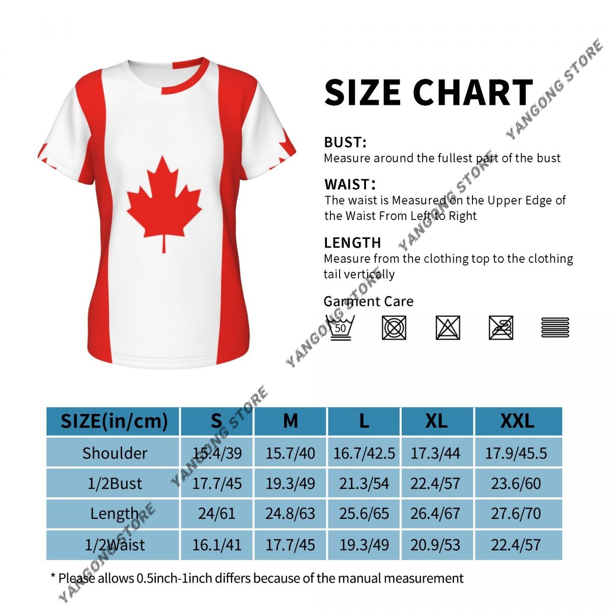 Camiseta feminina canadá bande - Summer Clothing Women Canada avaliação e preço