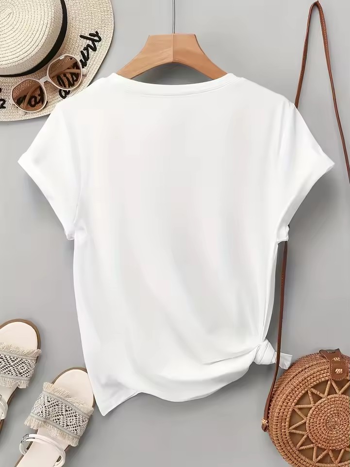 Camiseta Gráfica Fashion com E - Summer Clothing In Paris avaliação e preço