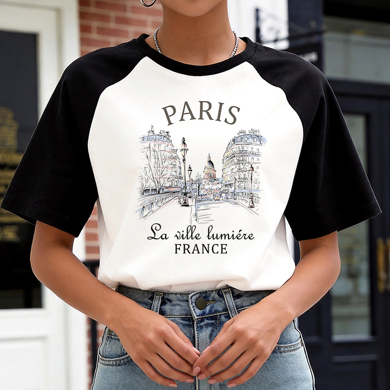 Camiseta Casual Estilo Coreano - Summer Clothing In Paris avaliação e preço