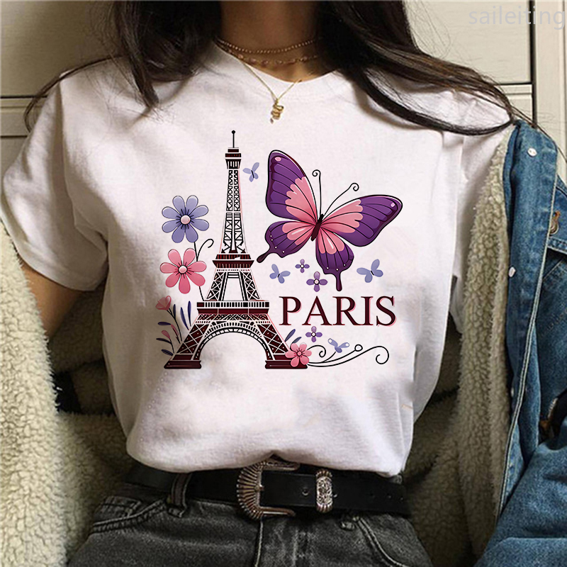 90s cor flor borboleta paris d - Summer Clothing In Paris avaliação e preço