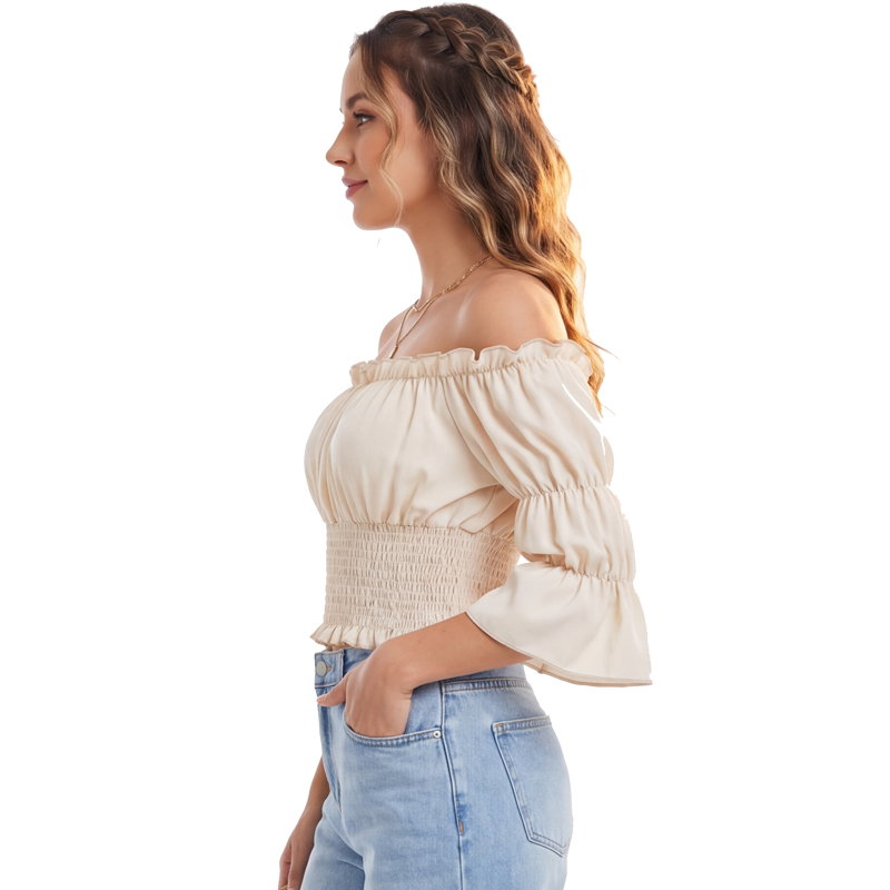Blusa Renascentista Feminina c - Off Shoulder Blouse avaliação e preço
