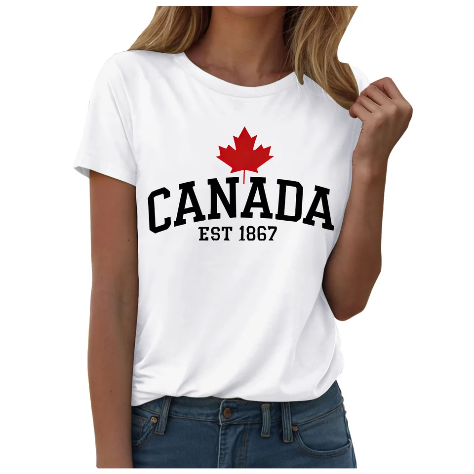 Camiseta com estampa de bandei - Summer Clothing Women Canada avaliação e preço