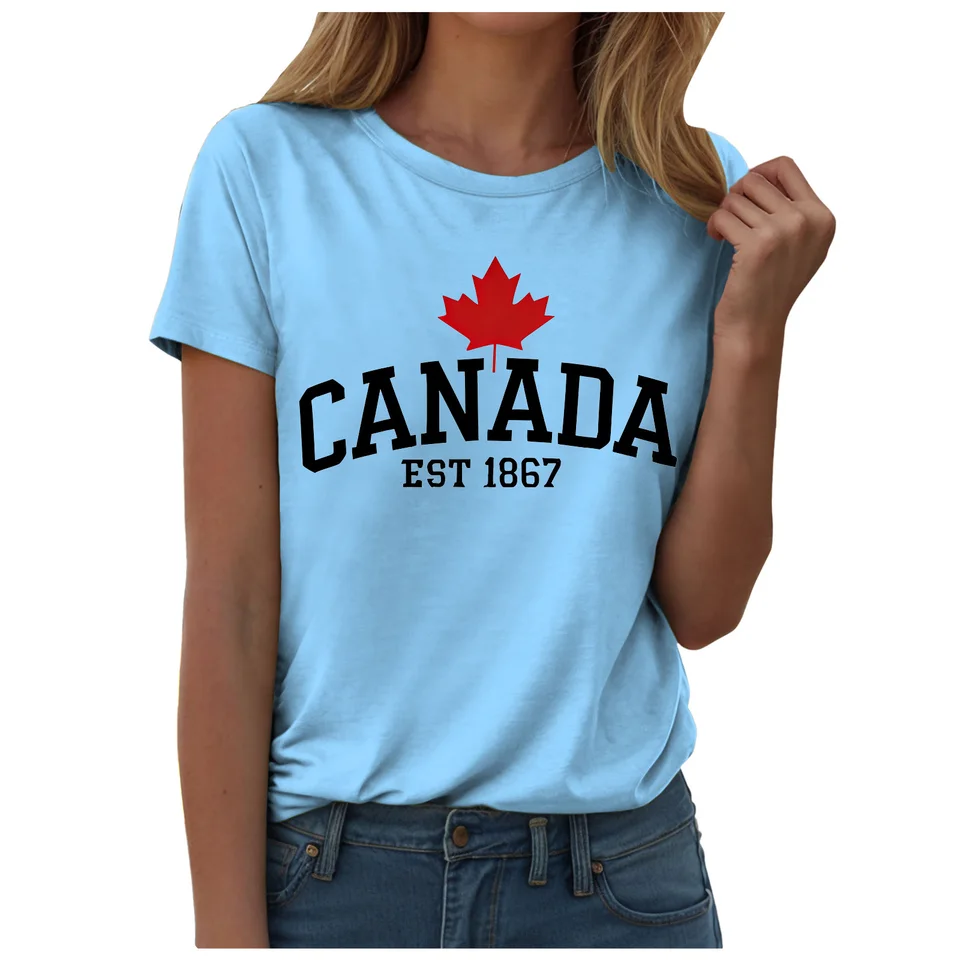 Camiseta com estampa de bandei - Summer Clothing Women Canada avaliação e preço