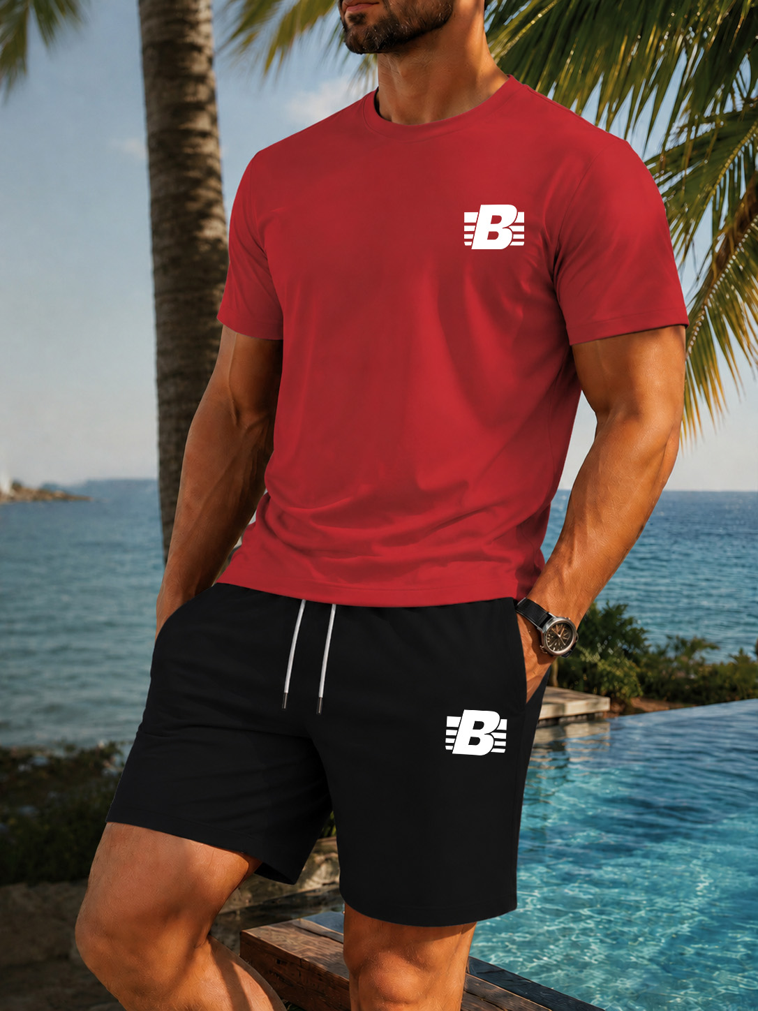 Conjunto de Roupas Casuais par - Summer Gym Clothing avaliação e preço