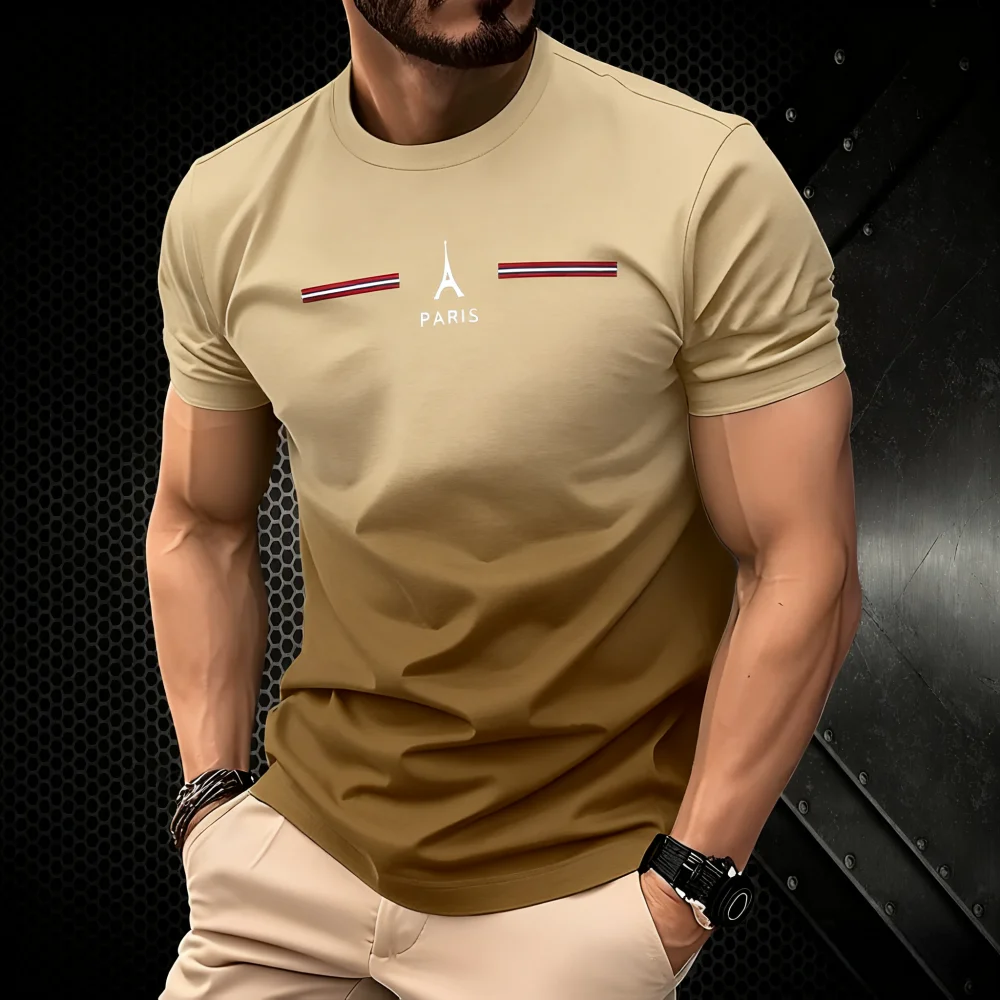 Camiseta Masculina de Verão co - Summer Clothing In Paris avaliação e preço