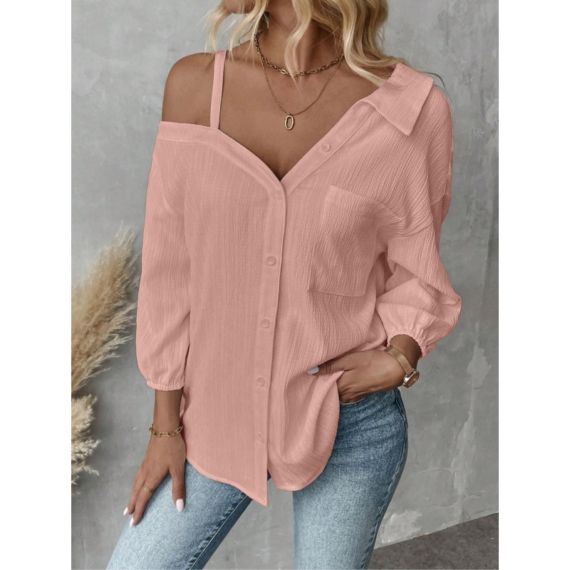 Plus Size1XL-5XL blusas femini - Off Shoulder Blouse avaliação e preço