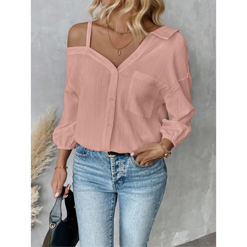 Plus Size1XL-5XL blusas femini - Off Shoulder Blouse avaliação e preço