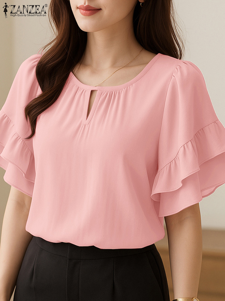 Blusas femininas elegantes zan - Summer Clothing Work avaliação e preço