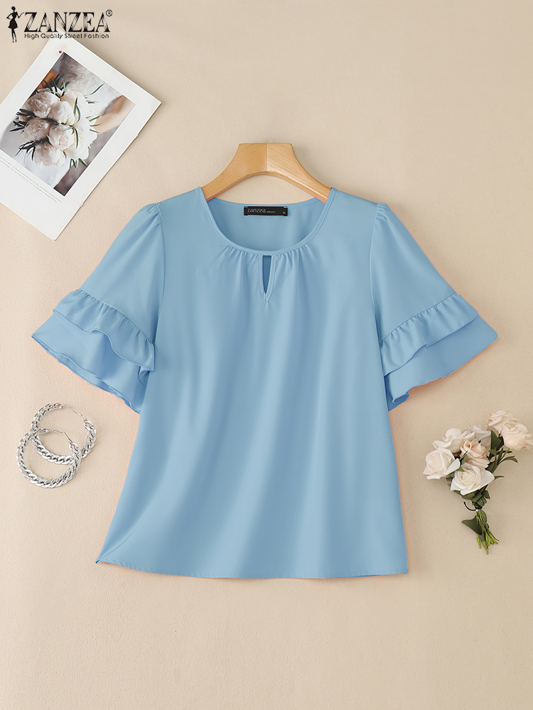Blusas femininas elegantes zan - Summer Clothing Work avaliação e preço